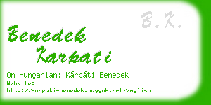 benedek karpati business card